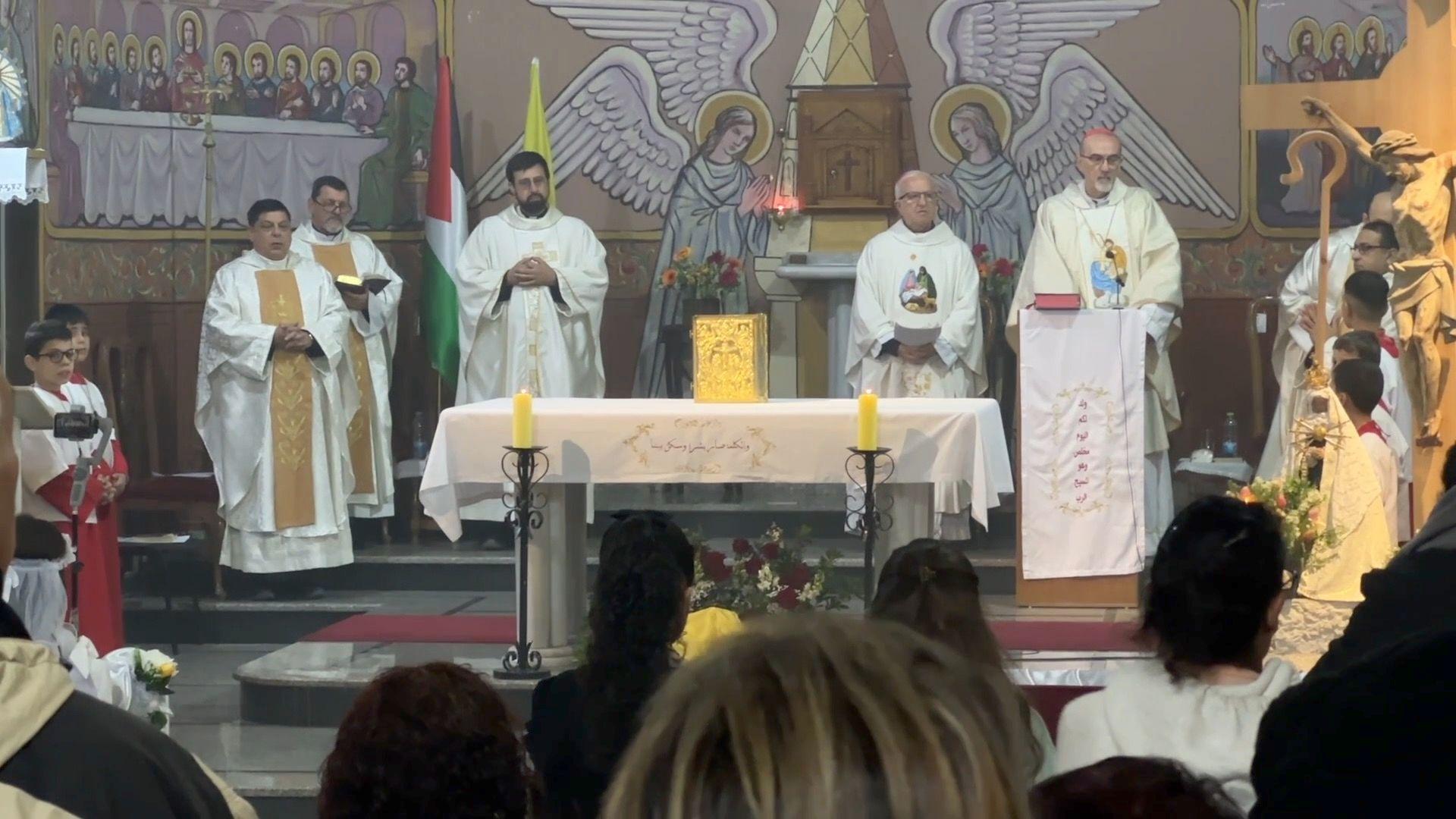 ترأس الكاردينال بطريرك القدس صلاة عيد الميلاد في كنيسة دير اللاتين