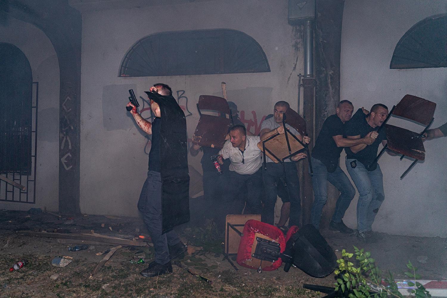 pripadnici Kobri tokom nasilnih antivladinih demonstracija u Novom Sadu