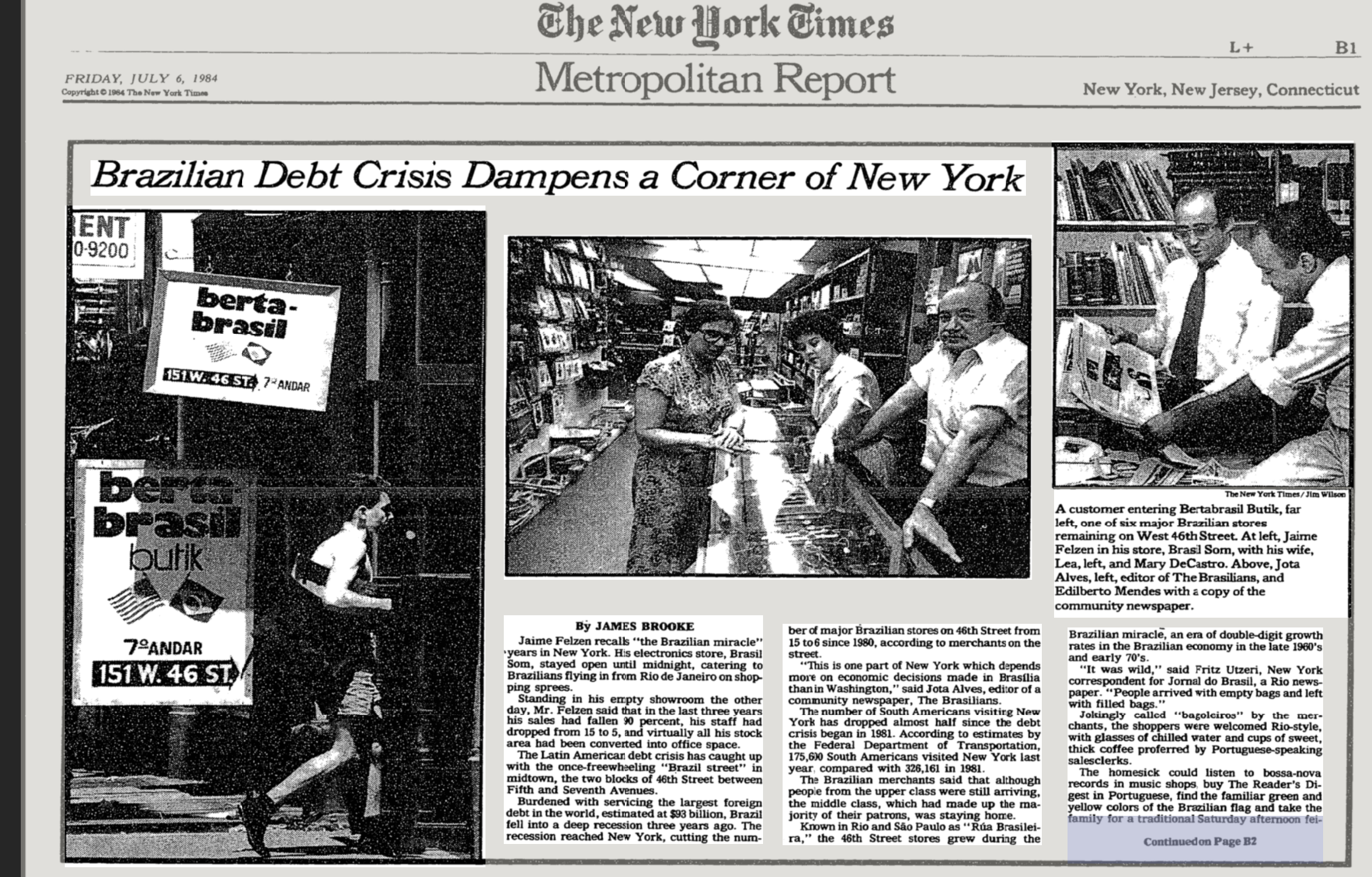 Reportagem do jornal New York Times