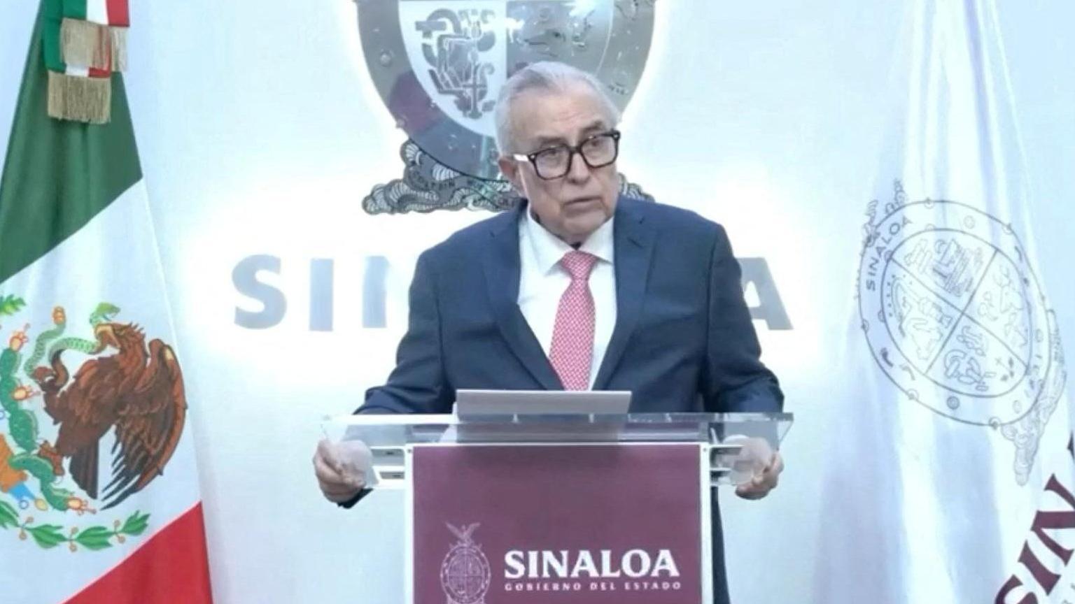 Captura de pantalla del discurso de Rocha Moya.