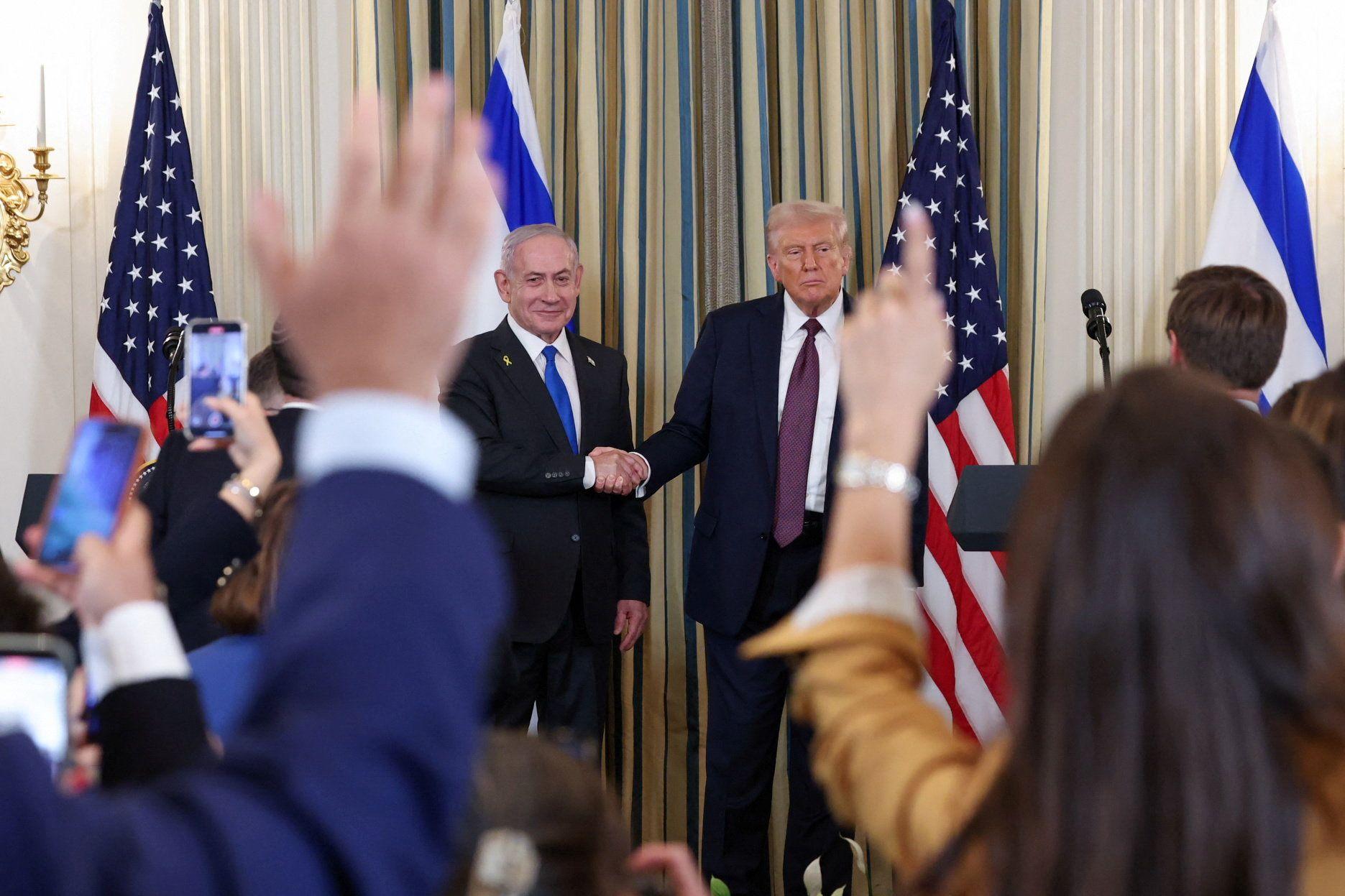 Izraelski premijer Benjamin Netanjahu i američki predsednik Donald Tramp u Vašingtonu posle sastanka 29. septembra