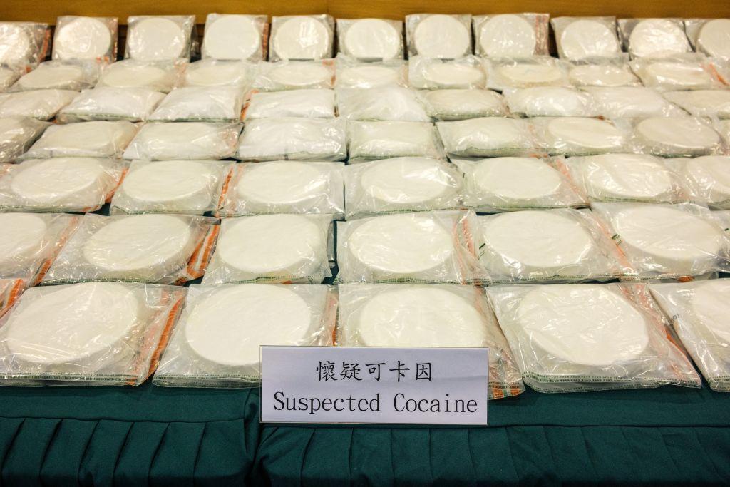 Cocaína procedente do Brasil apreendida em Hong Kong em 2021