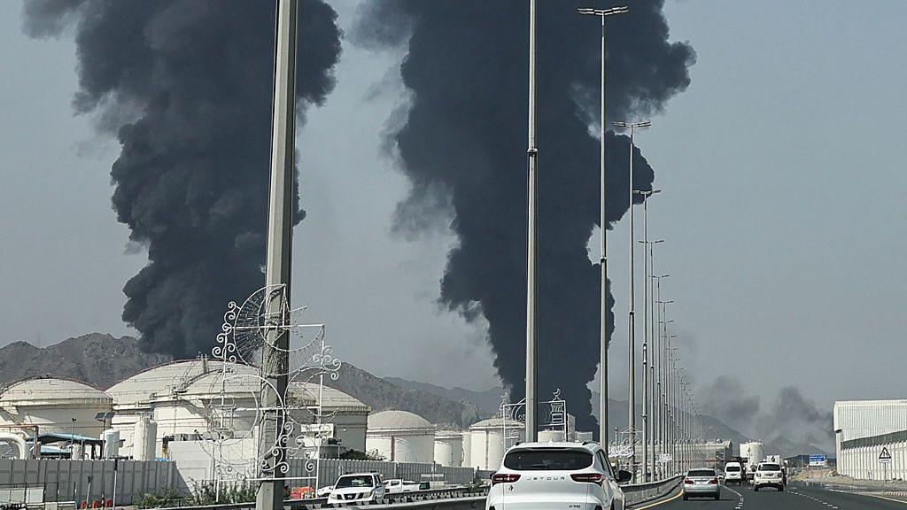 Crucial UAE port targeted in attack as Trump says Iran's key oil island 'obliterated'