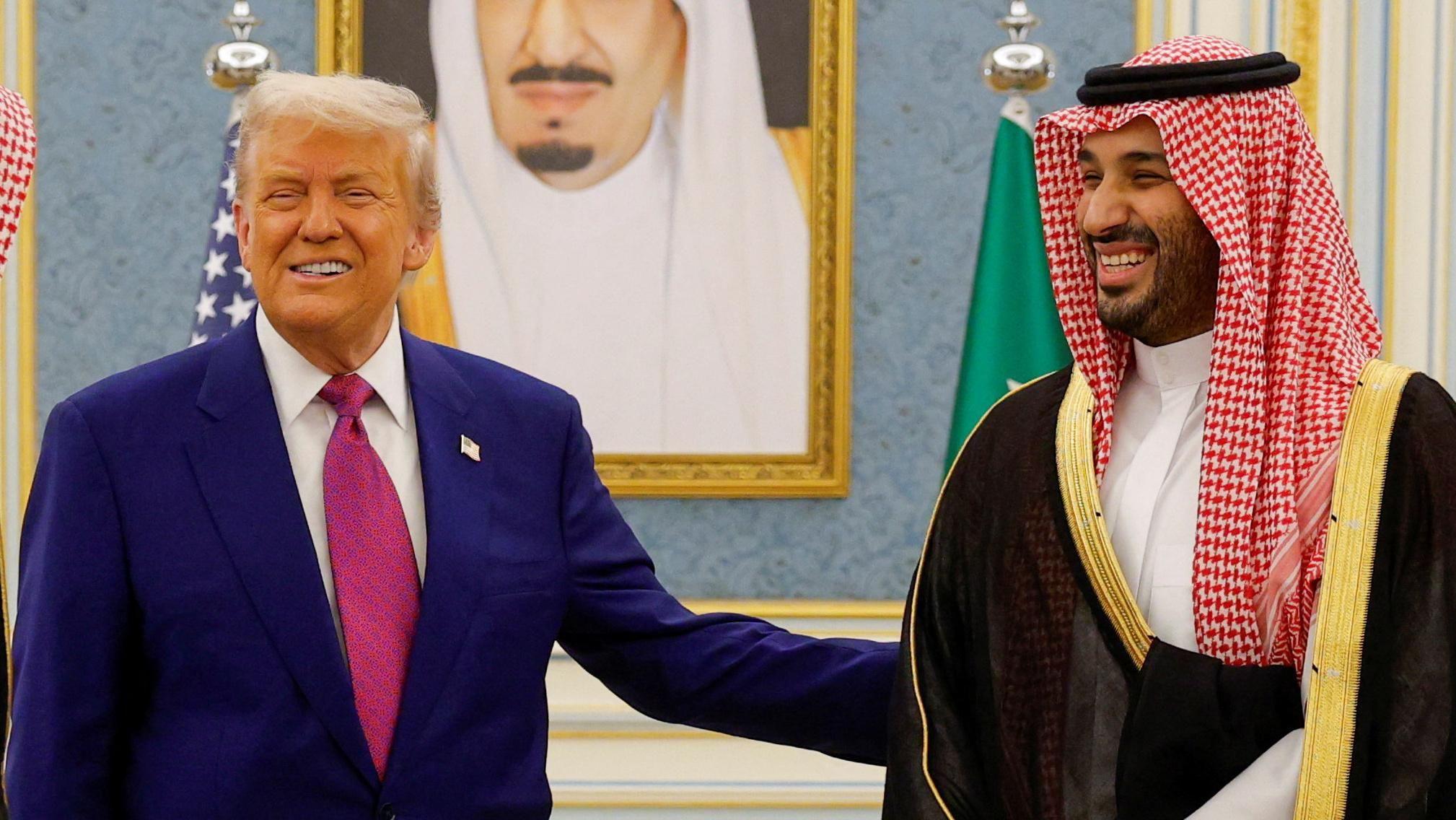Trump meets Saudi crown prince as he begins first major trip of second term