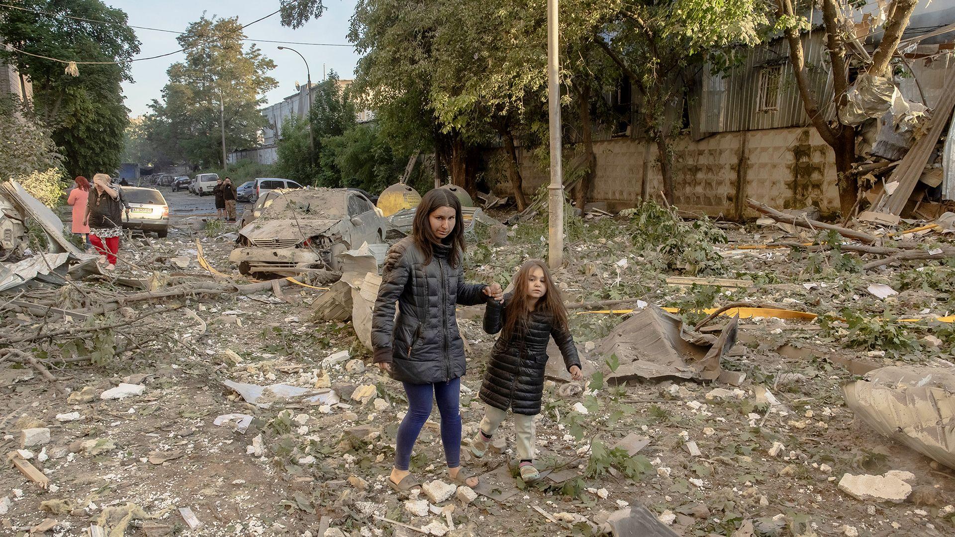 Massive Russian attack on cities across Ukraine kills at least ten people