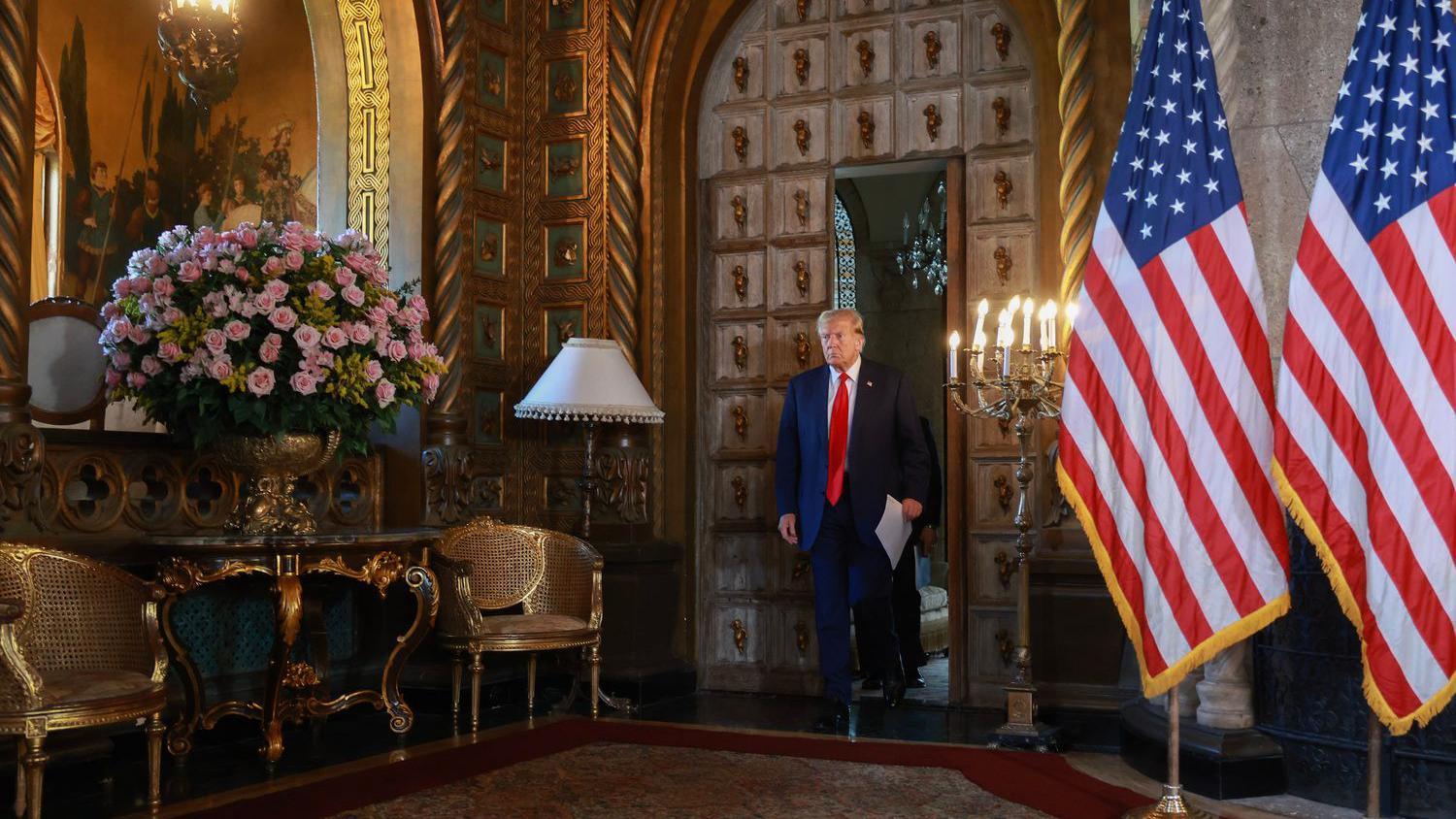 Donald Trump en Mar-a-Lago el 12 de abril de 2024, en Palm Beach, Florida.