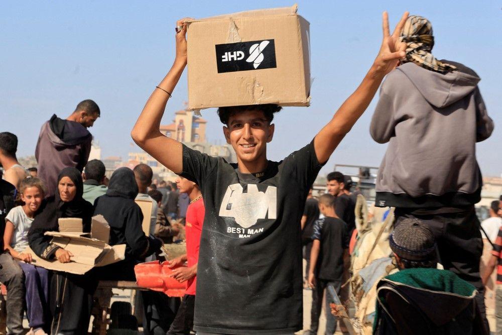 kamioni sa humanitarnom pomoći, humanitarna pomoć za Gazu, glad u gazi