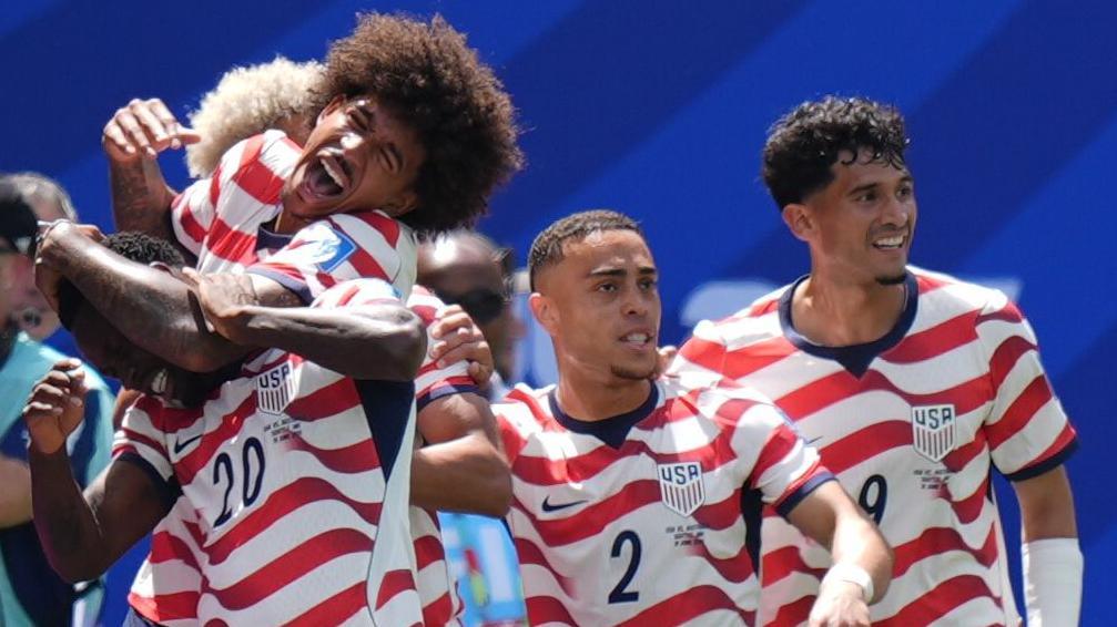 Watch as World Cup co-hosts USA lead Australia through own goal