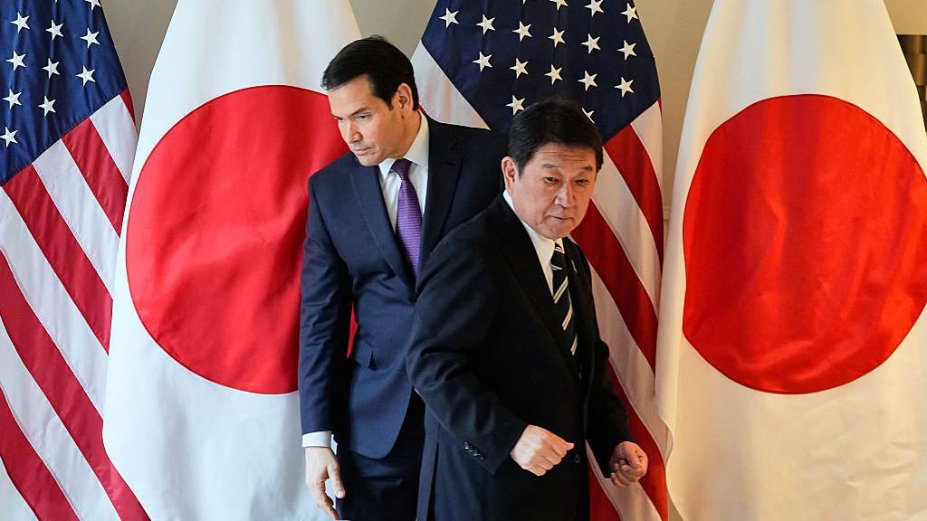 El secretario de Estado estadounidense, Marco Rubio, y el ministro de Asuntos Exteriores de Japón, Toshimitsu Motegi, se reunieron el 14 de febrero de 2026, en Múnich, sur de Alemania.