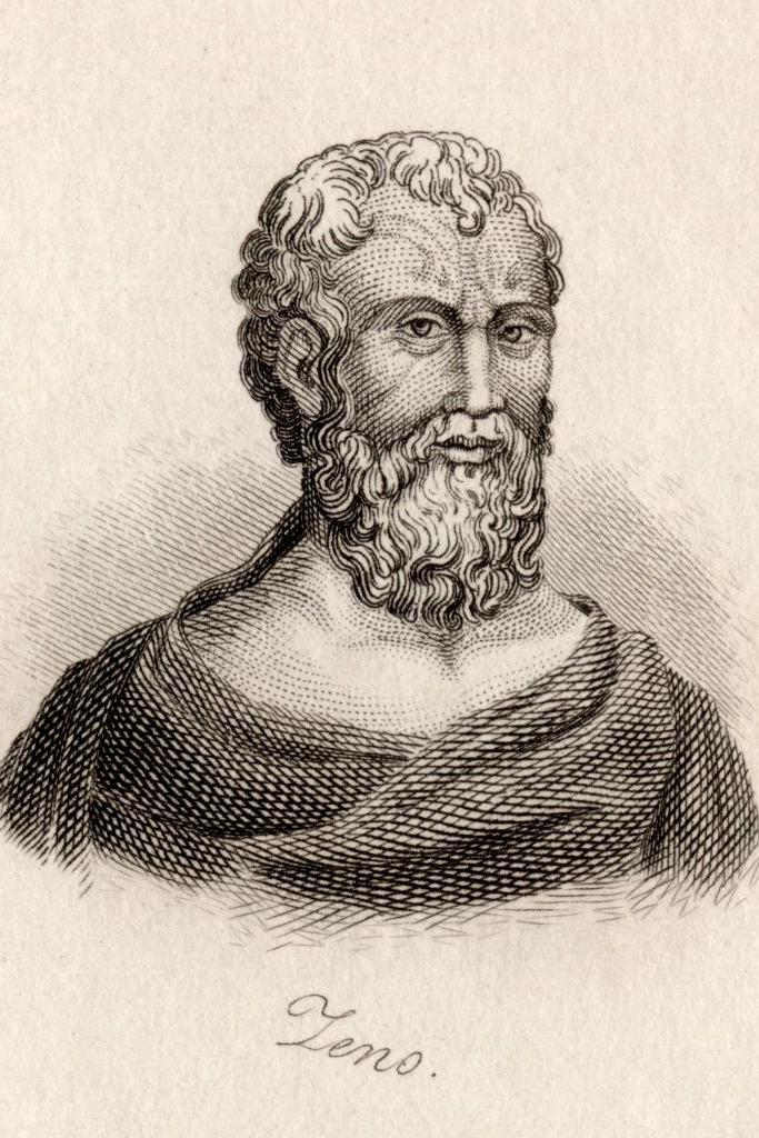 Zenón de Citio, 336-264. Filósofo de Chipre. Fundador de la escuela filosófica conocida como estoicismo o Stoa. Grabado por J. W. Cook. 