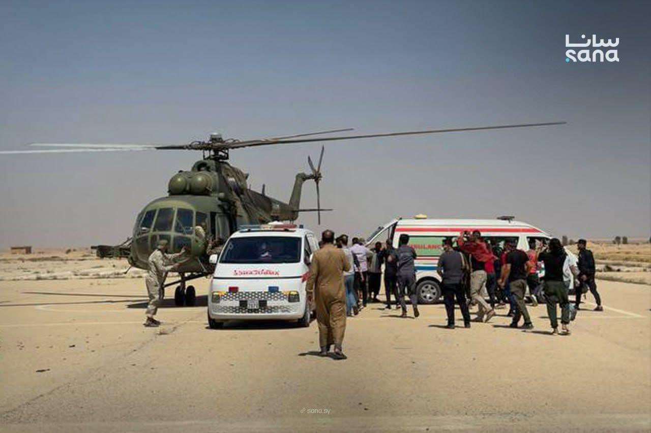 إجلاء مصابين من موقع الحادث