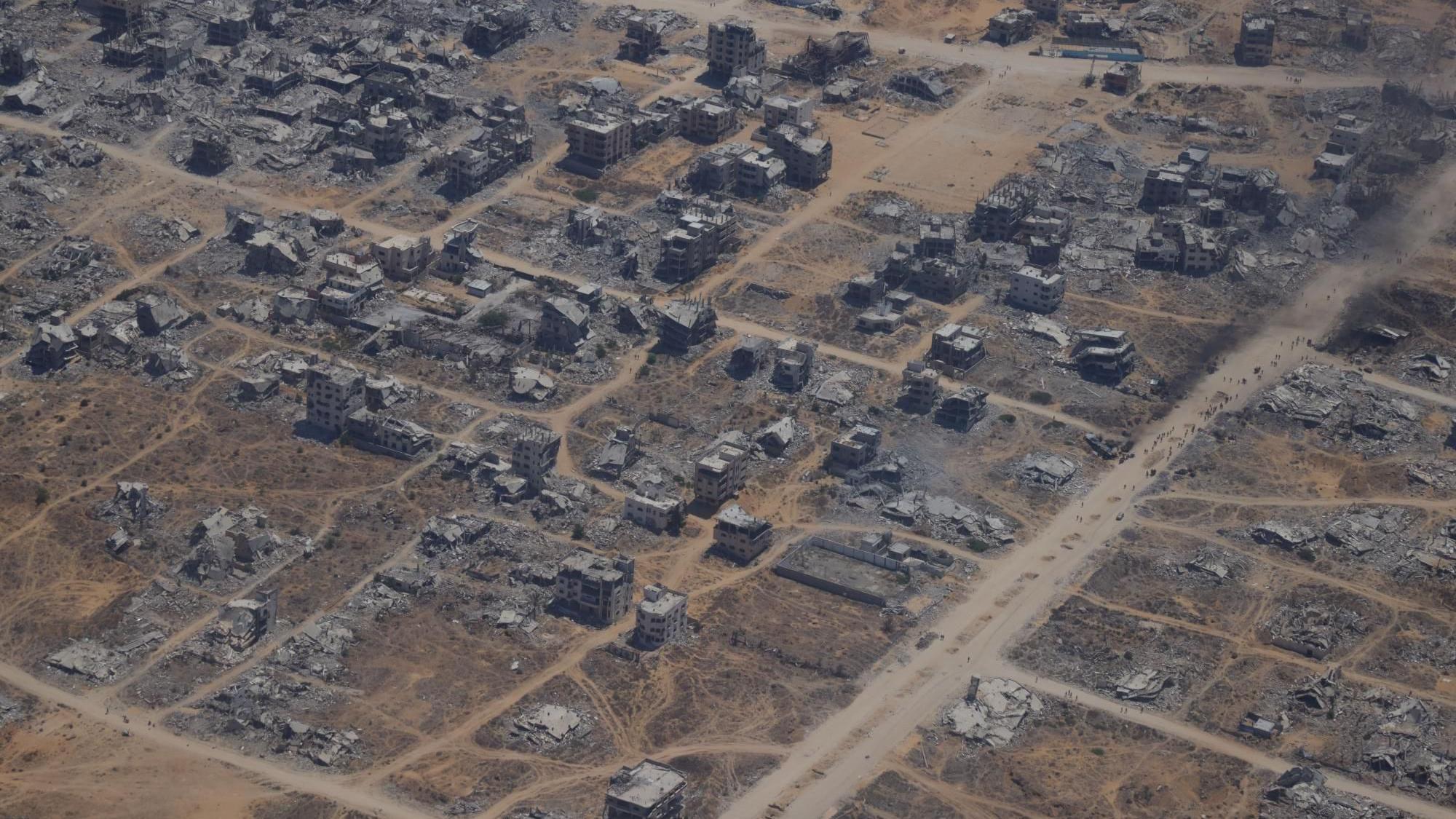 Imagen aérea de Gaza tomada el 6 de agosto de 2025
