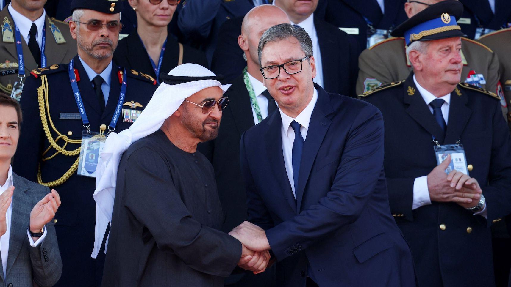 Bin Zajed i Vučić na vojnoj paradi u Beogradu 