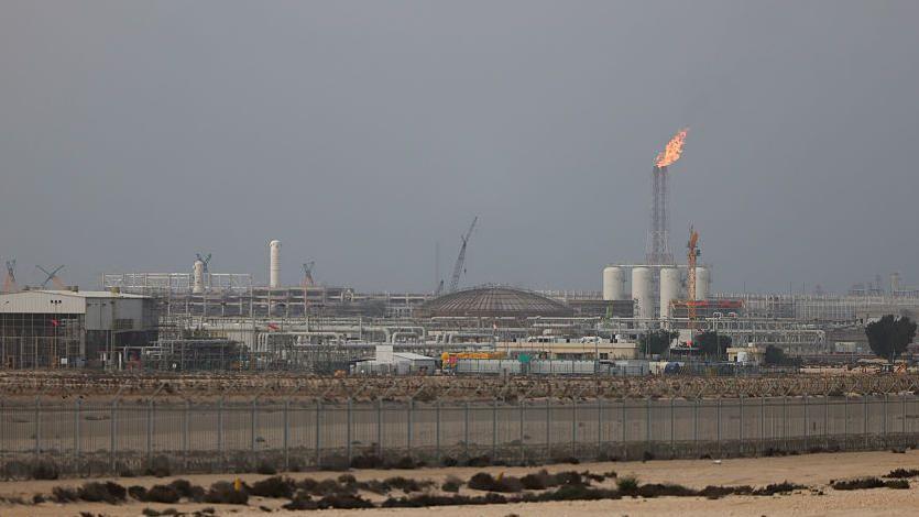 منشآت تشغيل شركة قطر للطاقة في مدينة رأس لفان الصناعية، كما بدت في وقت سابق من مارس/آذار