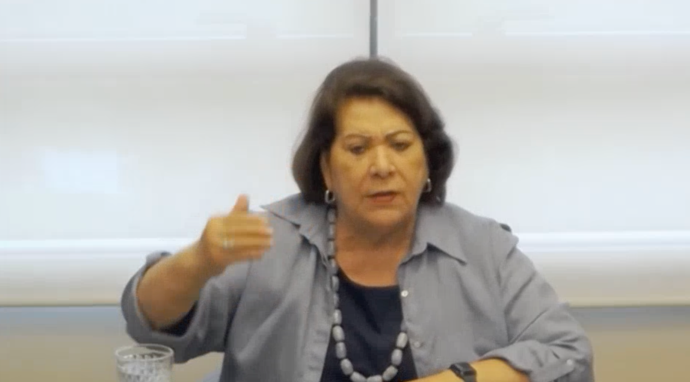 A ex-ministra Eliana Calmon d&aacute; entrevista em videochamada para a BBC News Brasil