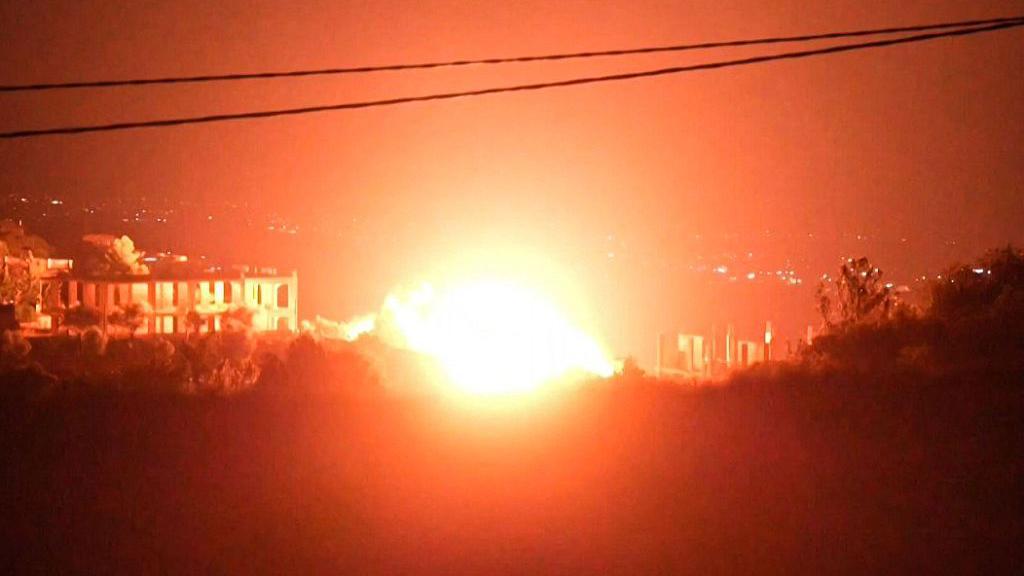 غارة إسرائيلية على قرية عنان جنوب لبنان.