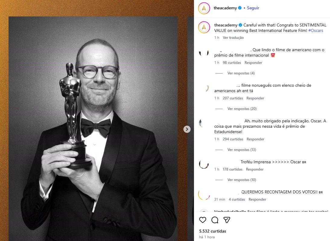 Print do perfil do Instagram