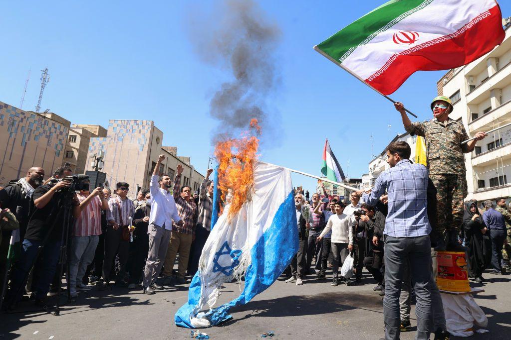 Protesta contra Israel en Irán.