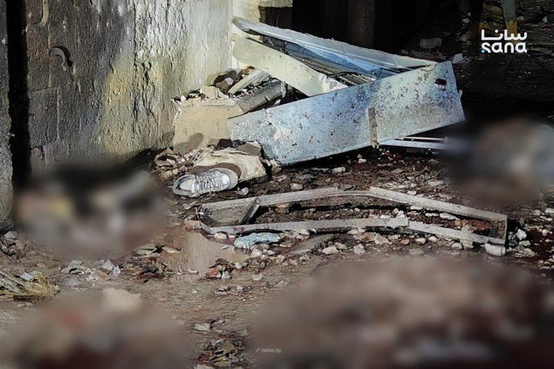 لقطات من مكان التفجير في حي باب الفرج بحلب