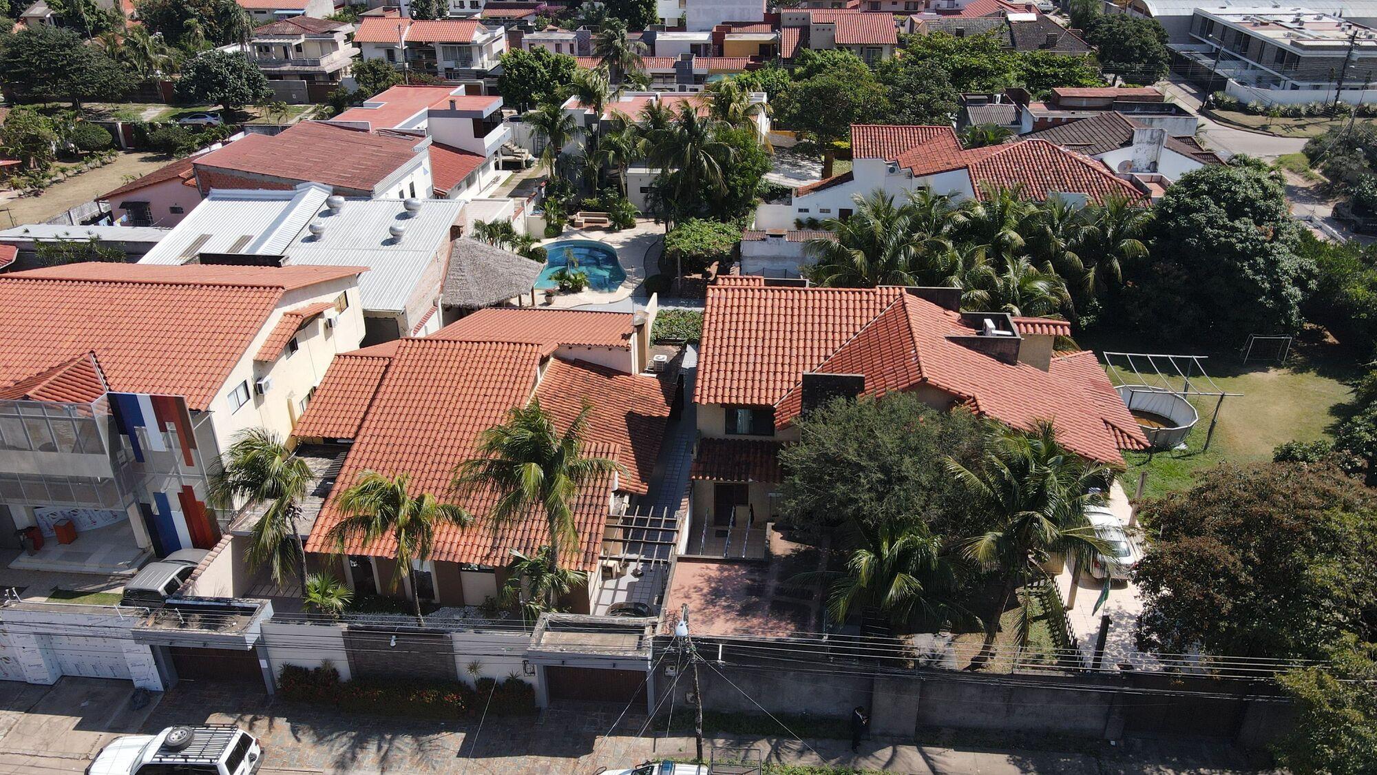 Vista aérea del operativo para intentar detener al uruguayo Sebastián Marset en Santa Cruz, Bolivia, en 2023. 