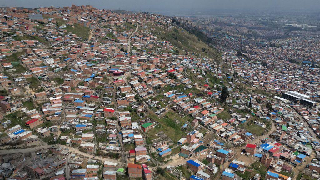 Vista aérea de Ciudad Bolívar, en Bogotá, en 2025.