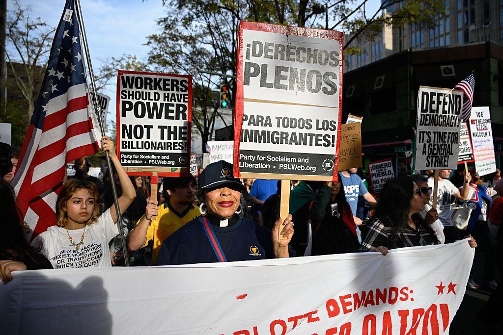 Manifestación contra políticas migratorias en EE.UU. 