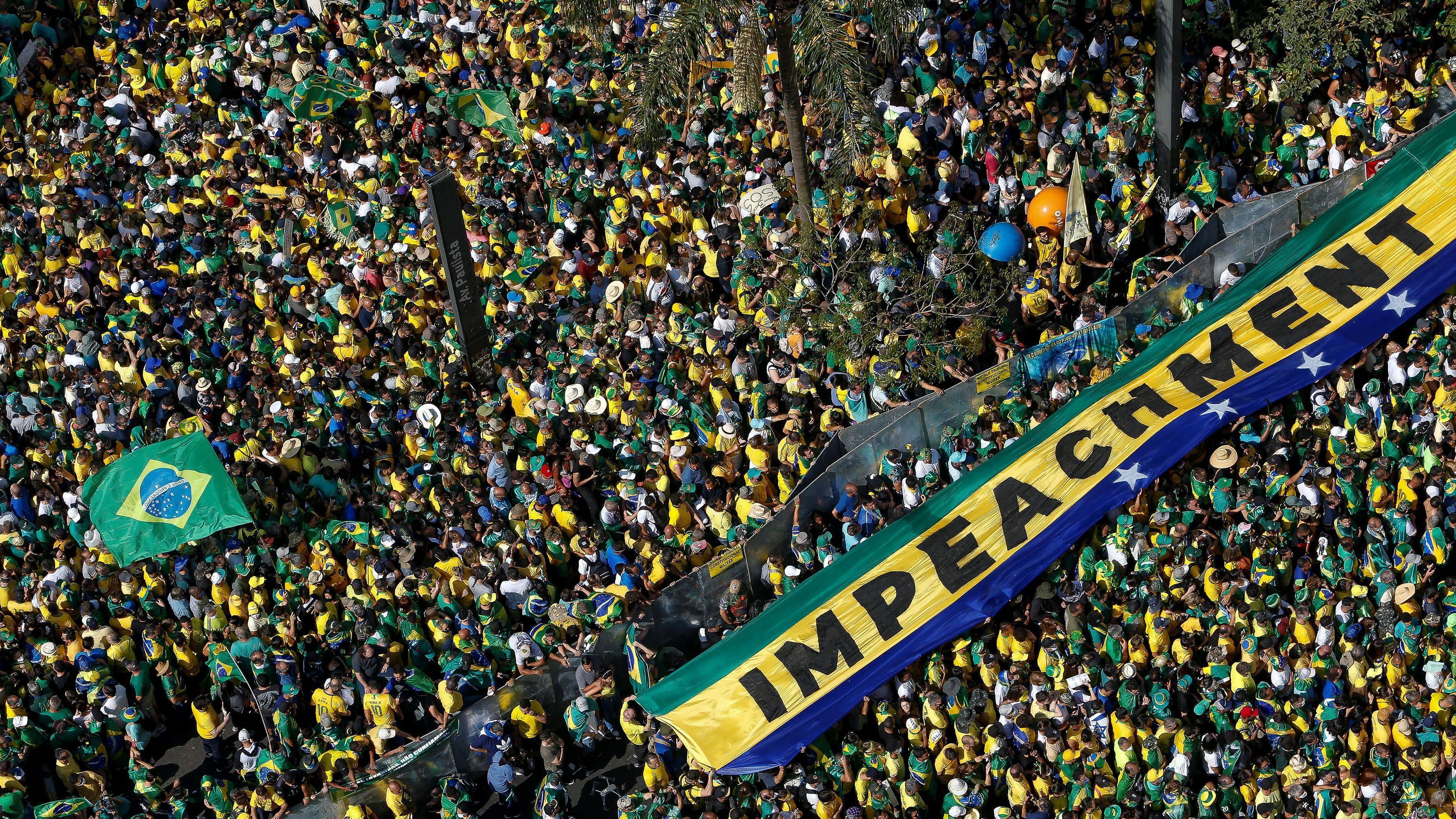 Vista aérea do 7 de setembro de 2021 na Avenida Paulista 