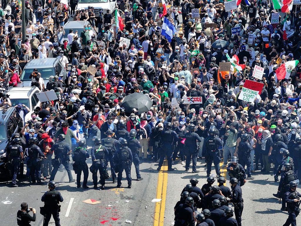 Protestas en Los Angeles.