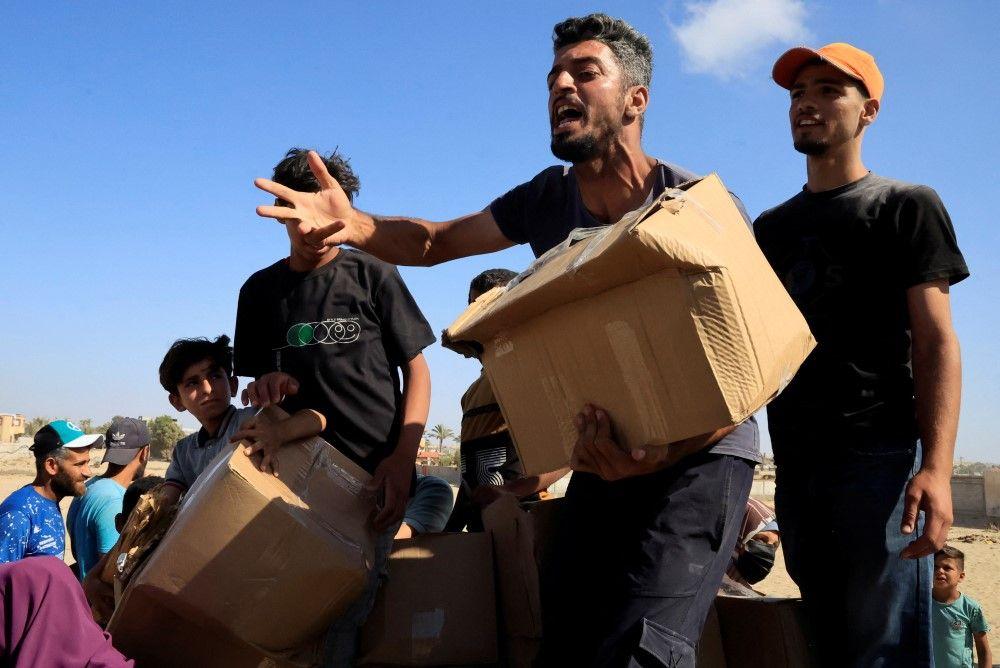 kamioni sa humanitarnom pomoći, humanitarna pomoć za Gazu, glad u gazi