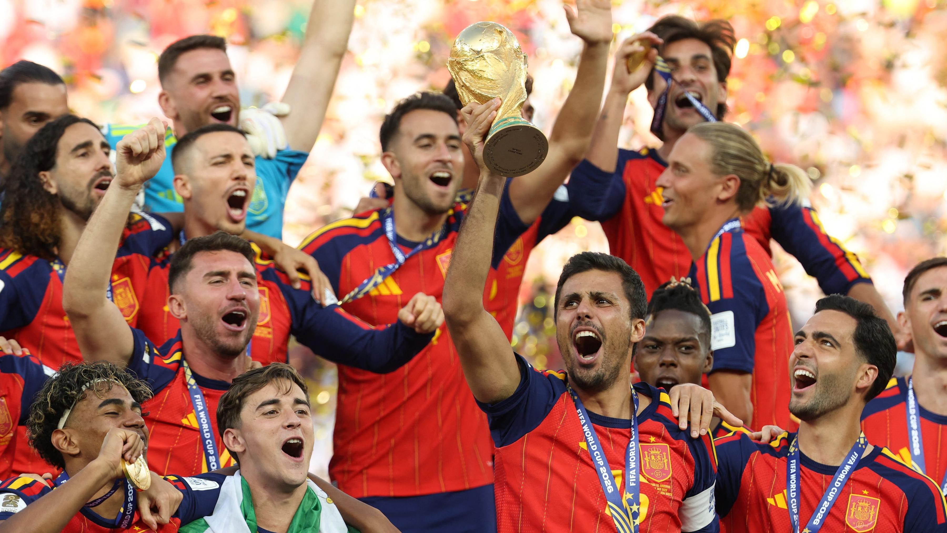 Watch as Spain lift World Cup trophy after beating Argentina