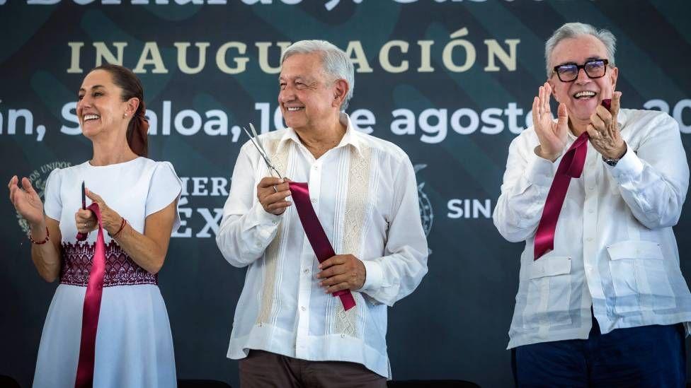 Sheinbaum, AMLO y Rocha