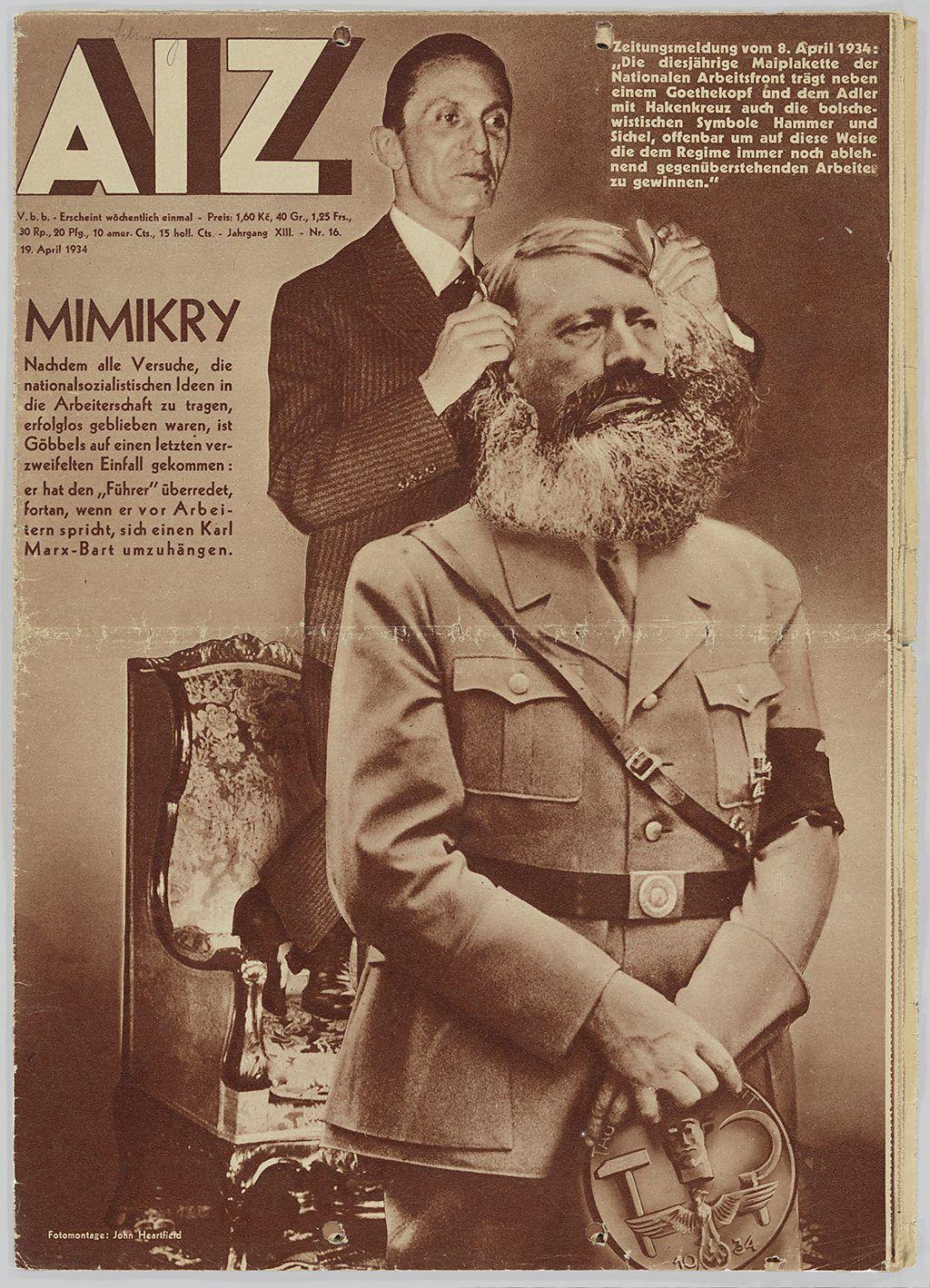 요제프 괴벨스가 노동자들을 달래고자 히틀러를 마르크스로 변장시키는 모습