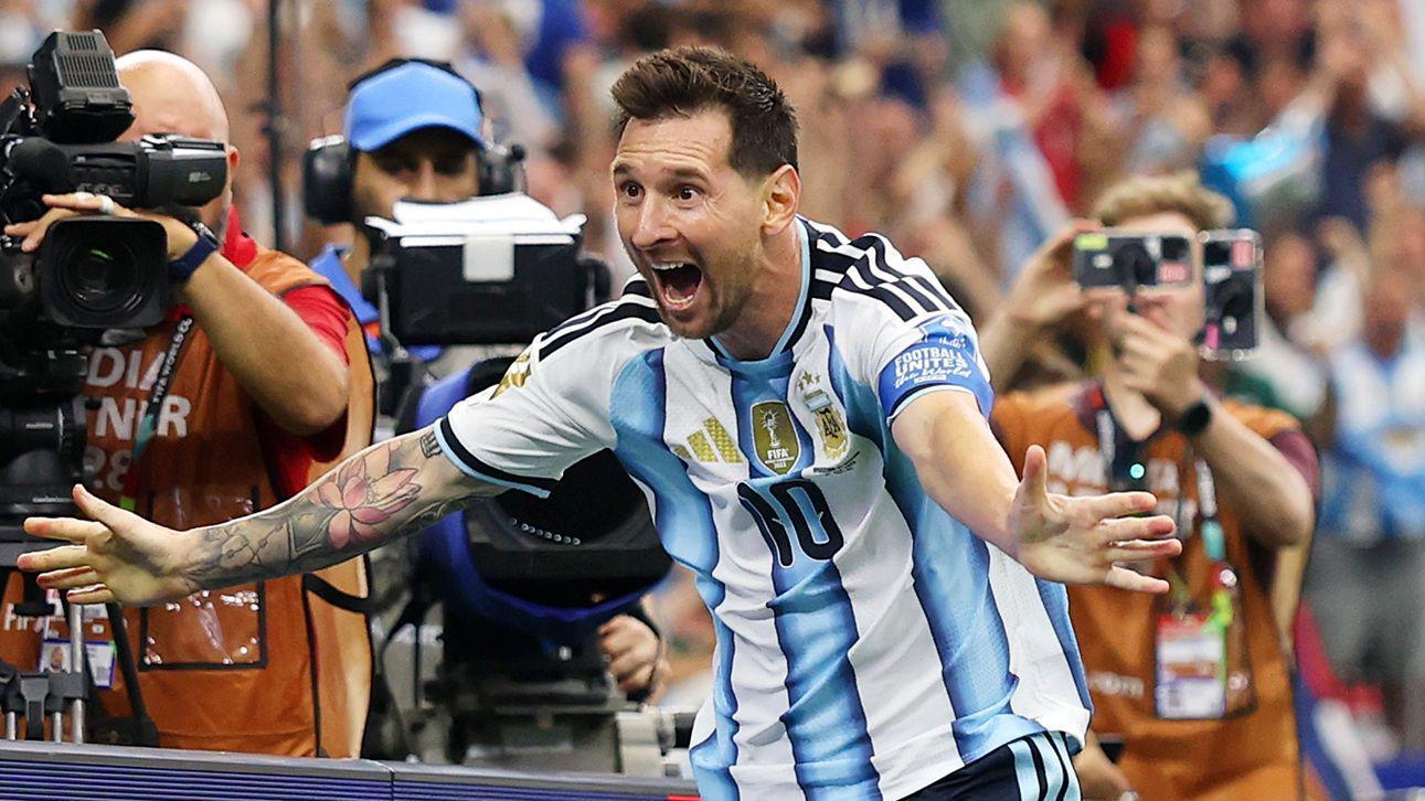 Record-breaking Messi scores twice as Argentina beat Austria