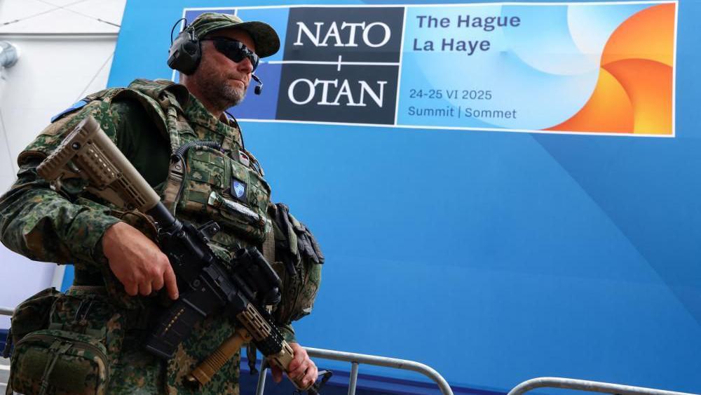 Germany promises fair share of Europes defence as Nato leaders arrive at Hague summit