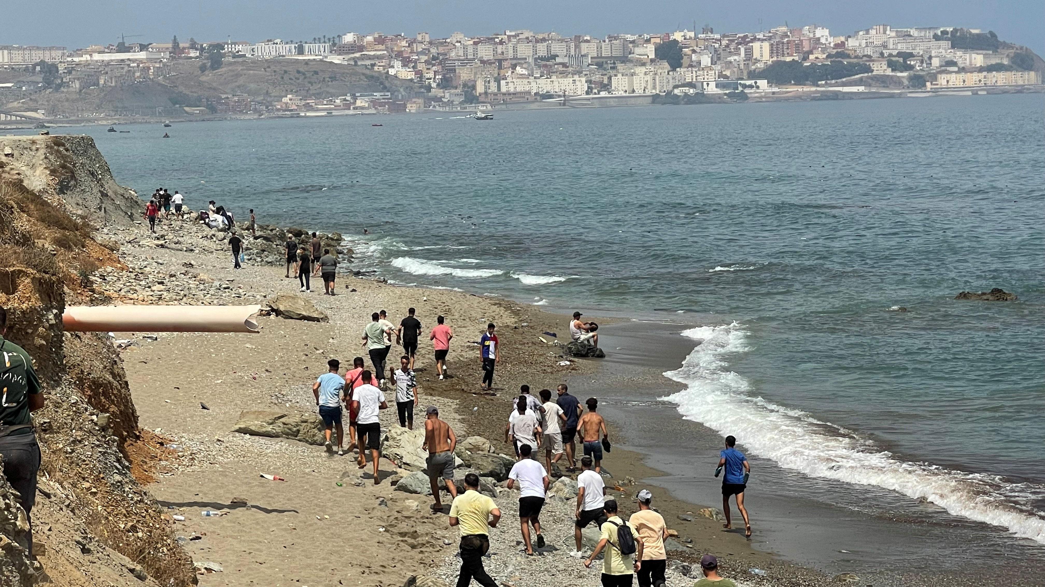 marokanci u seuti, ceuta, seuta, marokanci doplivali do španske teritorije seute