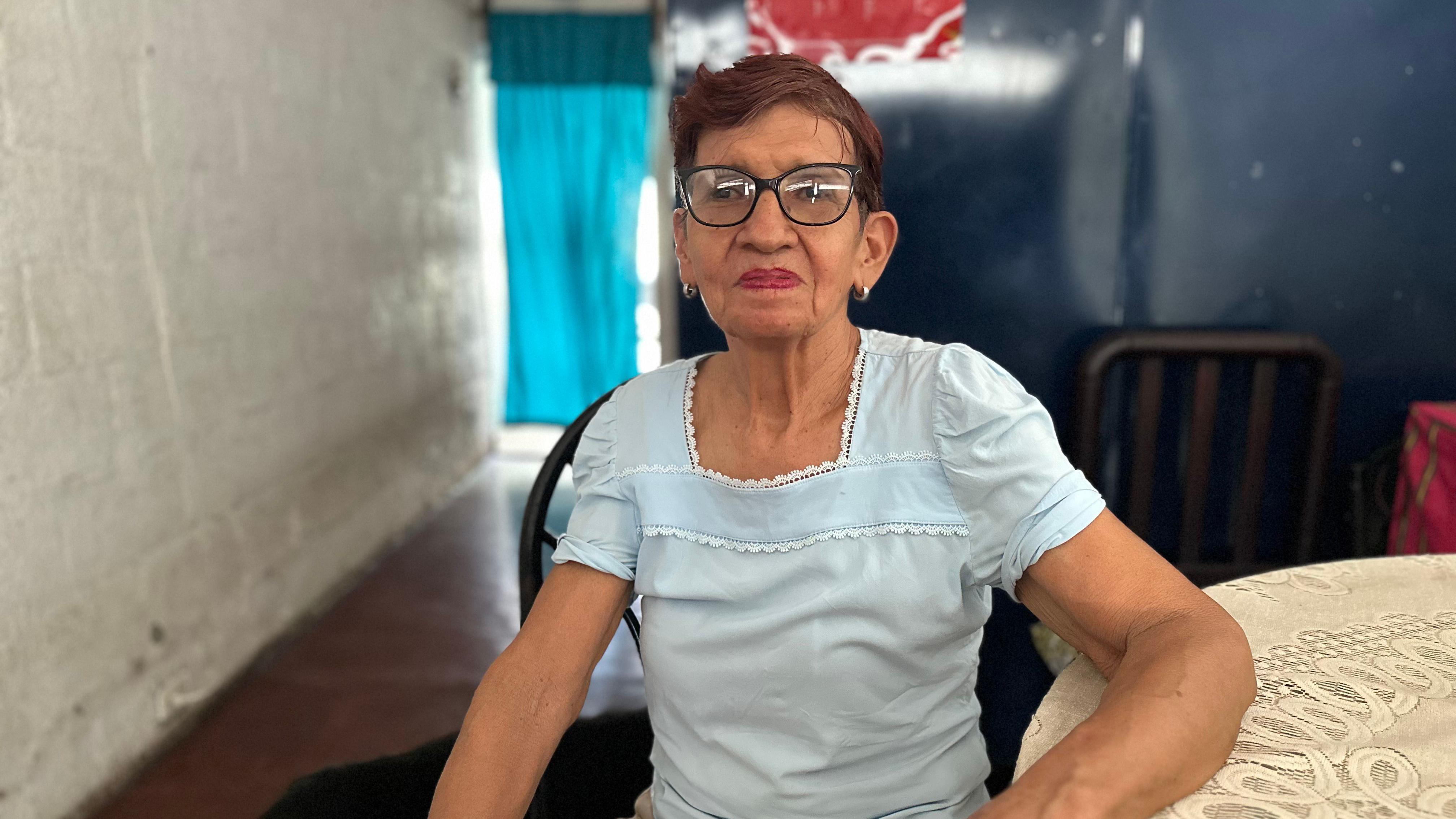 Marta Galeano, fotografiada en su casa en Armero Guayabal. 