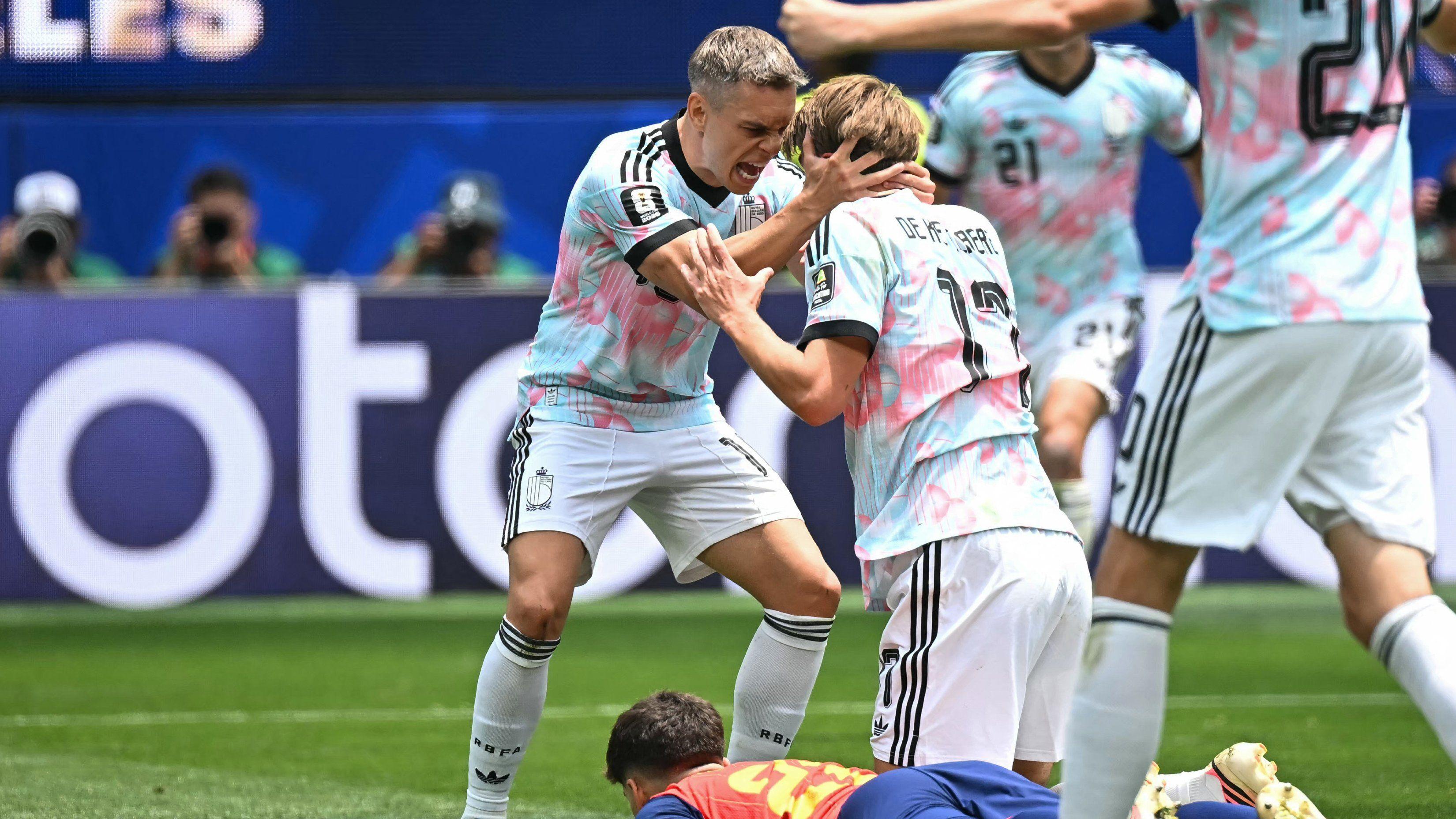 Watch as Spain and Belgium level into second half of World Cup quarter-final