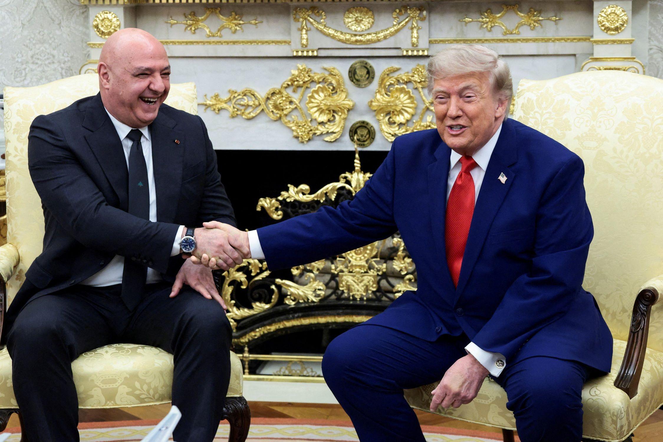 ترامب يقول إن الولايات المتحدة ستساعد لبنان بالمرحلة المقبلة، وعون يؤكد أن العودة للاستقرار "مسألة وقت" 