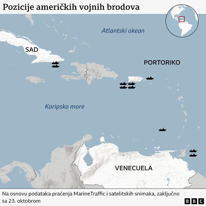 američki ratni brodovi u karipskom moru