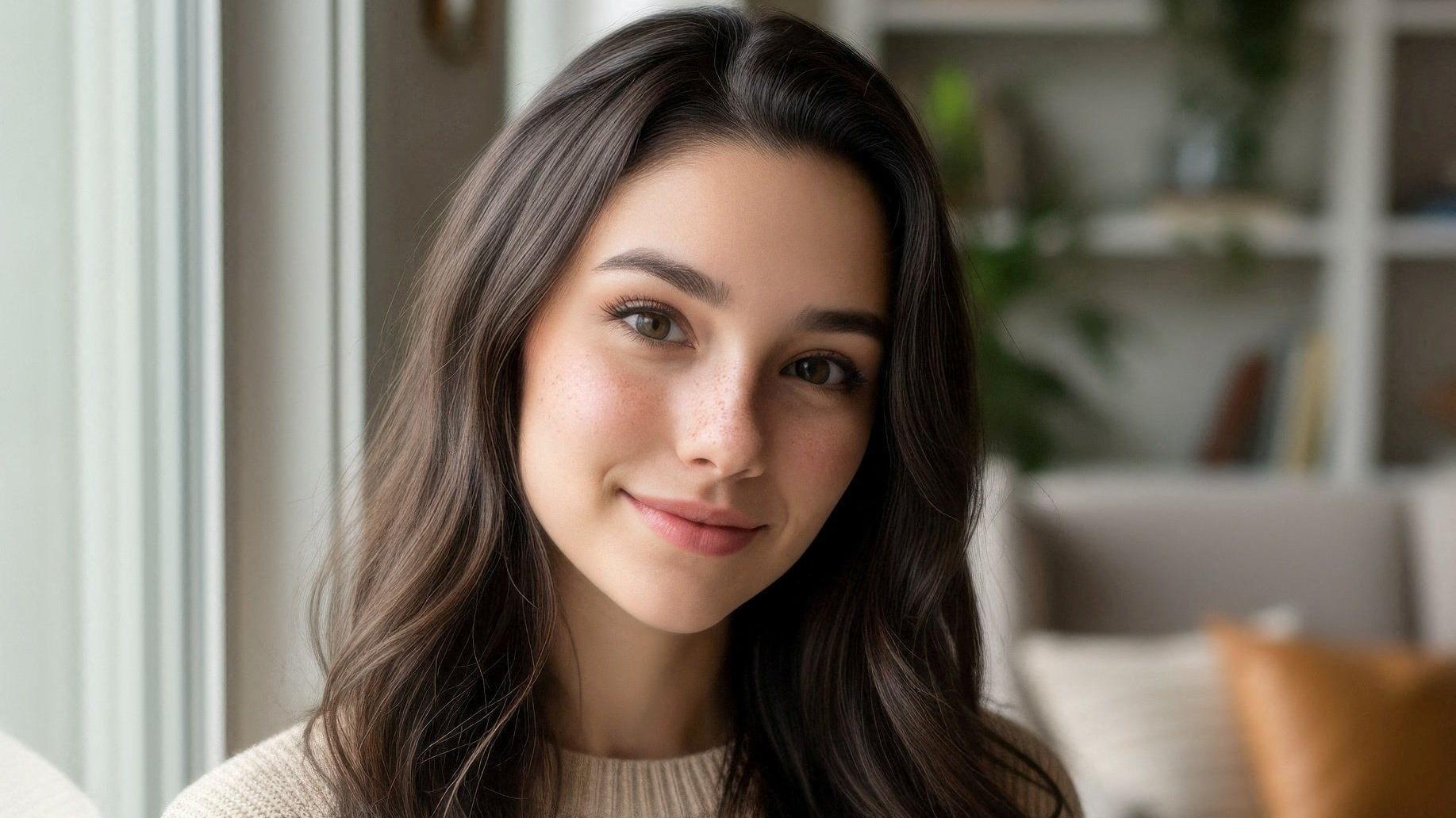Tilly Norwood, una "actriz" generada por IA, sonríe