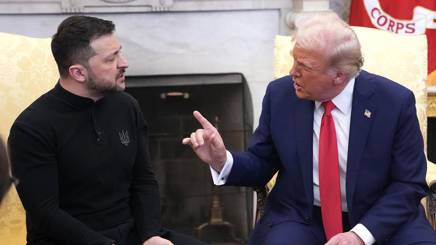 美國總統特朗普與烏克蘭總統澤連斯基在白宮橢圓形辦公室會面