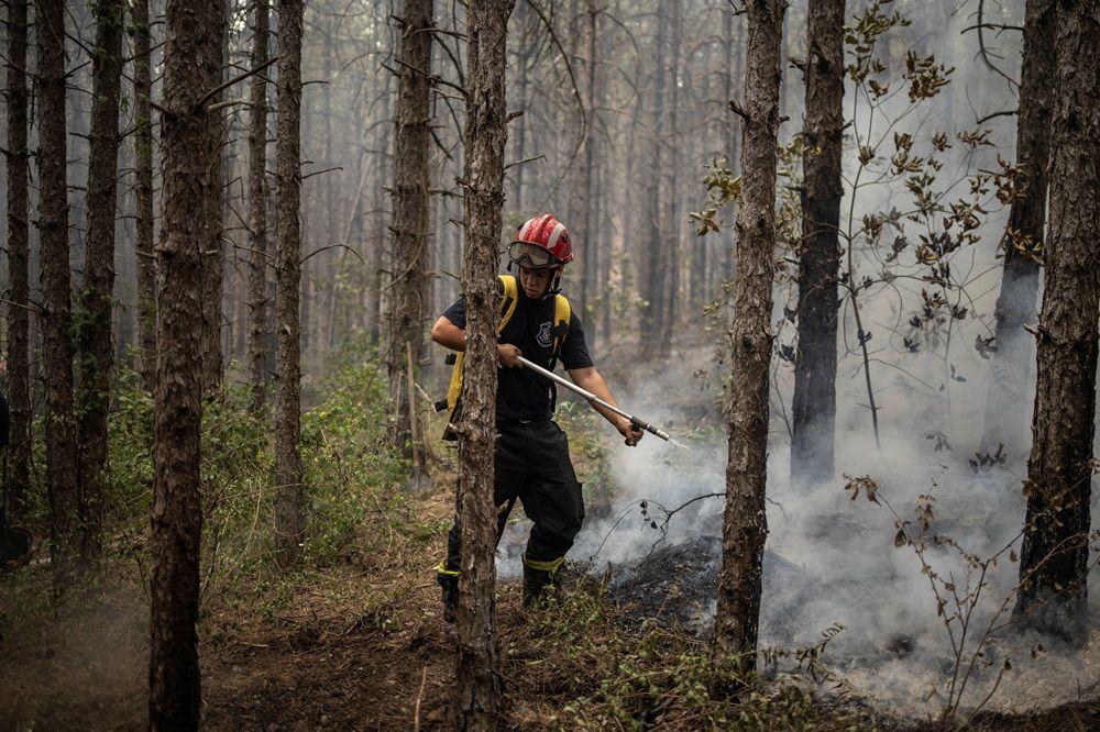 požari u srbiji, požar u deliblatskoj peščari, gašenje požara