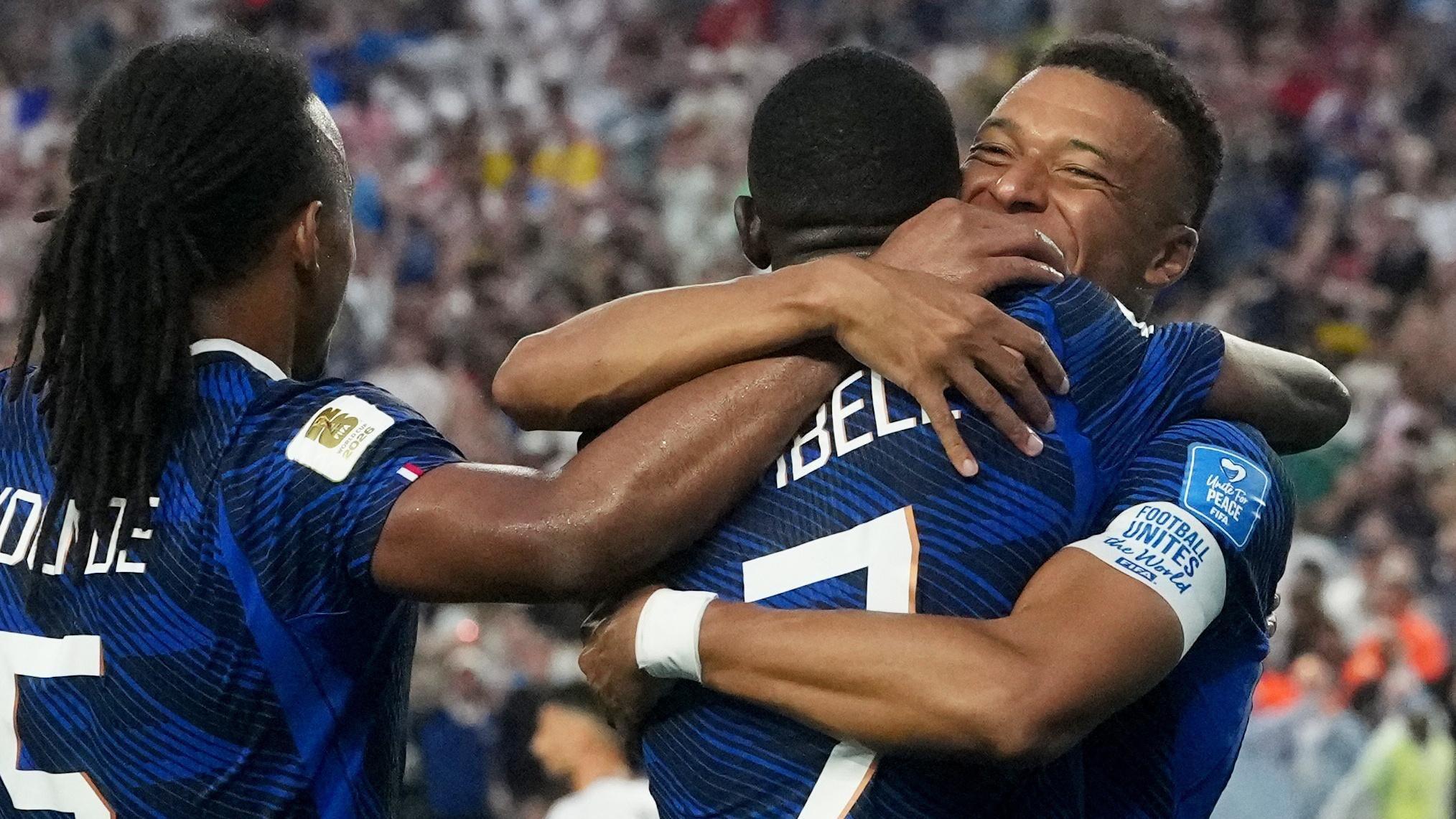 Dembele adds France third against Iraq after two-hour delay