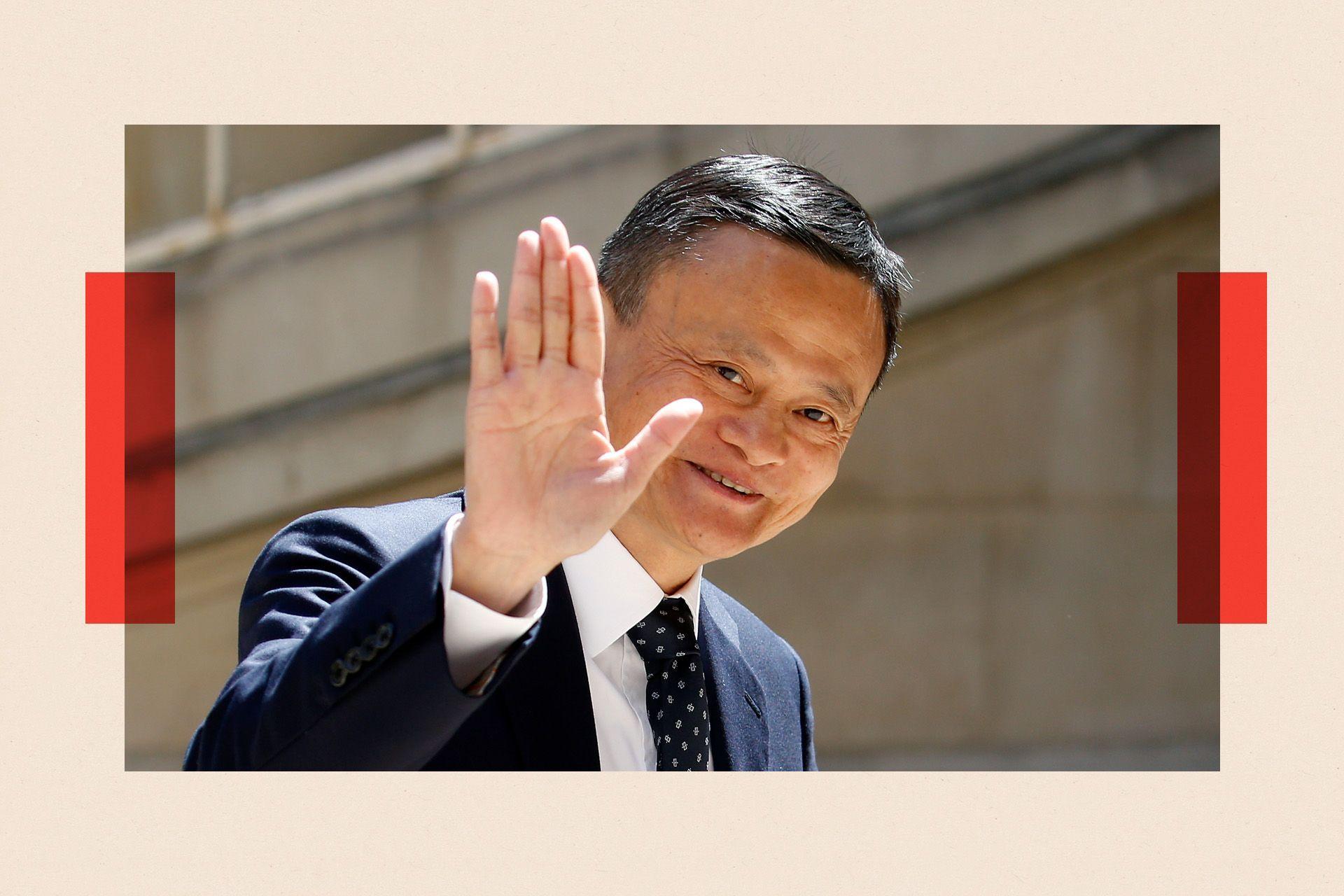 Jack Ma, saludando con la mano.