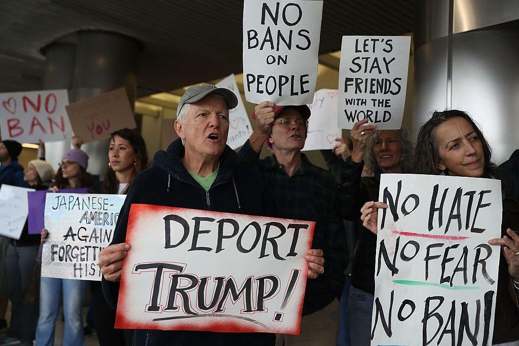 Una manifestación contra Trump.