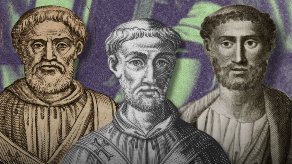 Los papas Victor I, Gelasio I y Milcíades