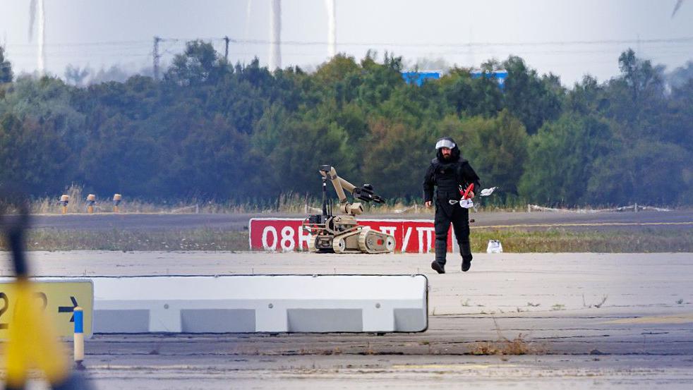 Drone carrying explosives found at German airport, police say