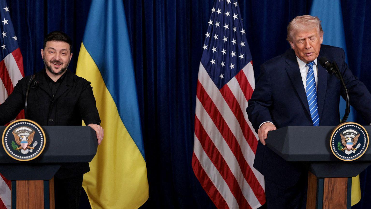 los presidentes de Ucrania y EE.UU.