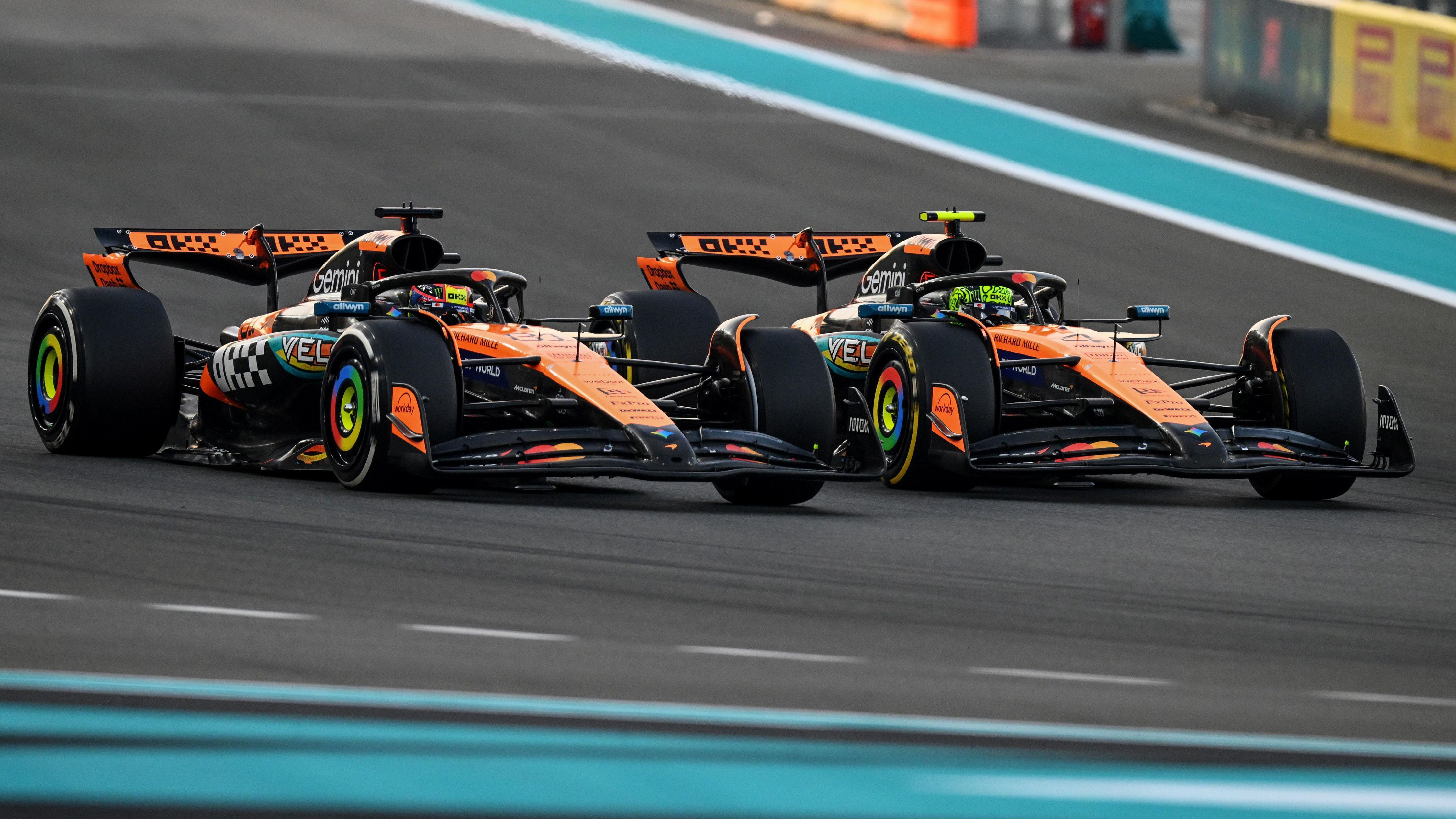 Verstappen leads F1 title decider from Piastri with Norris ninth after pit stop