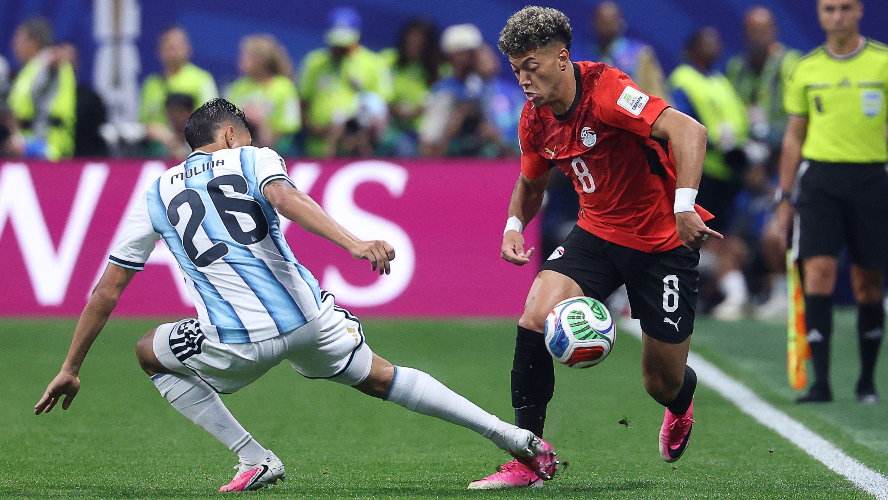 Argentina face Egypt for place in quarter-finals